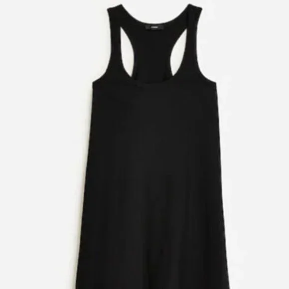 J. Crew Swingy Mini Tank Dress Black Size XS NWT - Picture 3 of 3